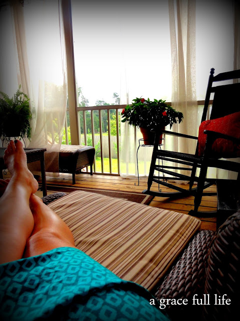 On my mom's southern porch on vacation