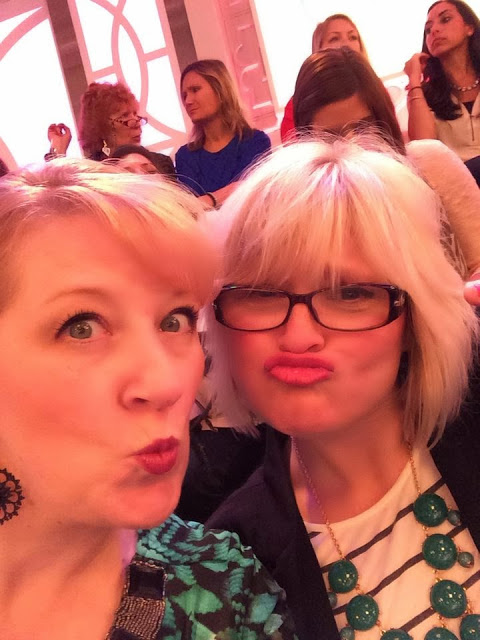 Jen and I doing duck face at the Bethenny show,