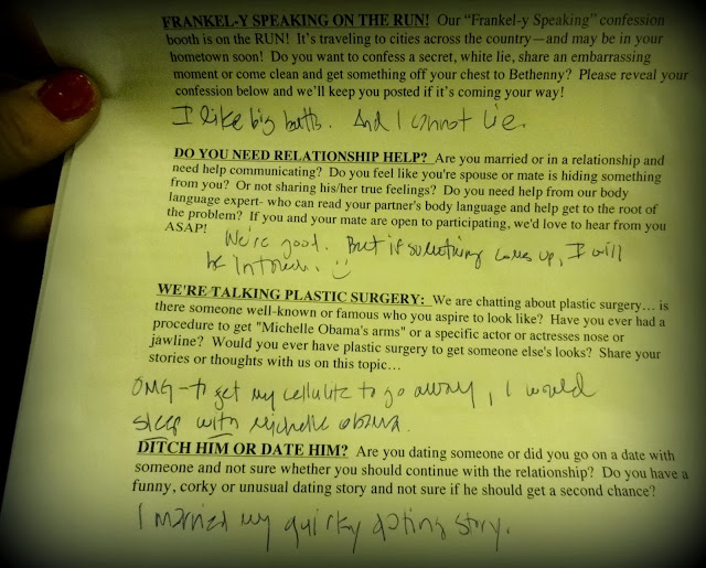 Forms at the Bethenny show