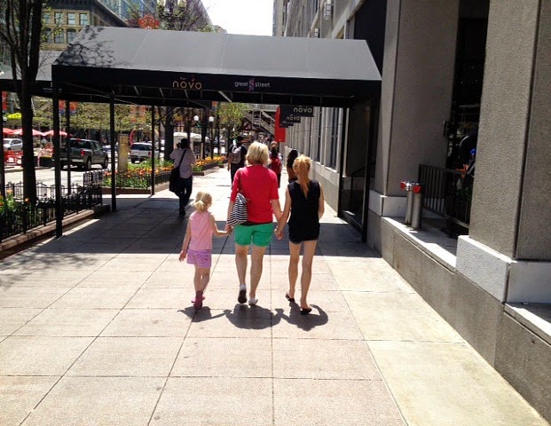 Walking in Chicago with my girls