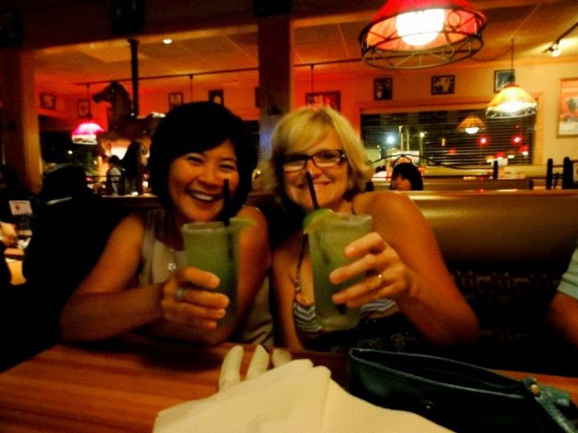 Rebecca and I with our margaritas