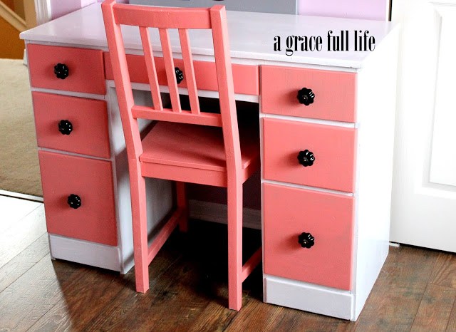 little girl's coral desk
